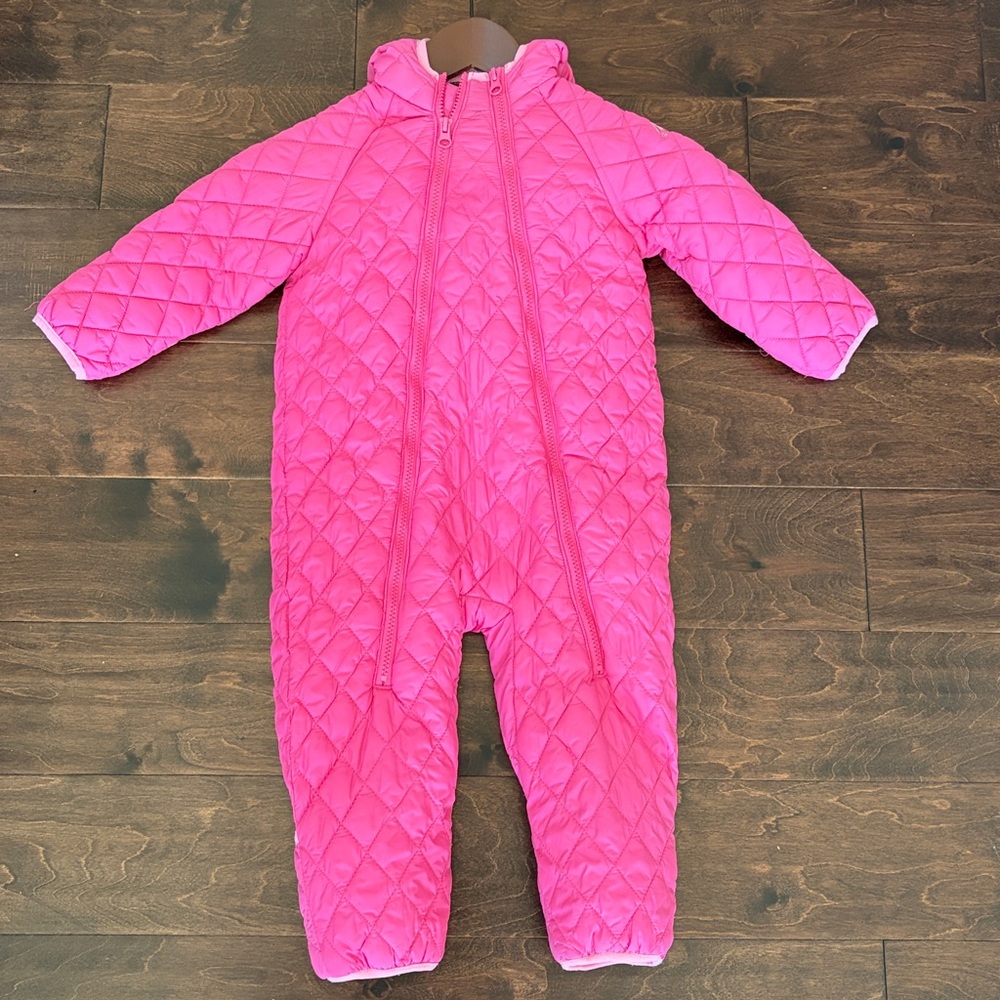 Snozu Pink Quilted Kids One Piece 24 months
